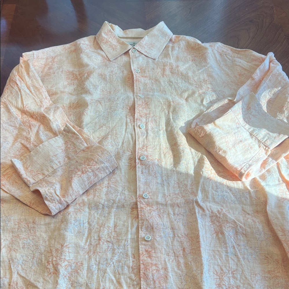 Tommy Bahama Peach Patterned Shirt